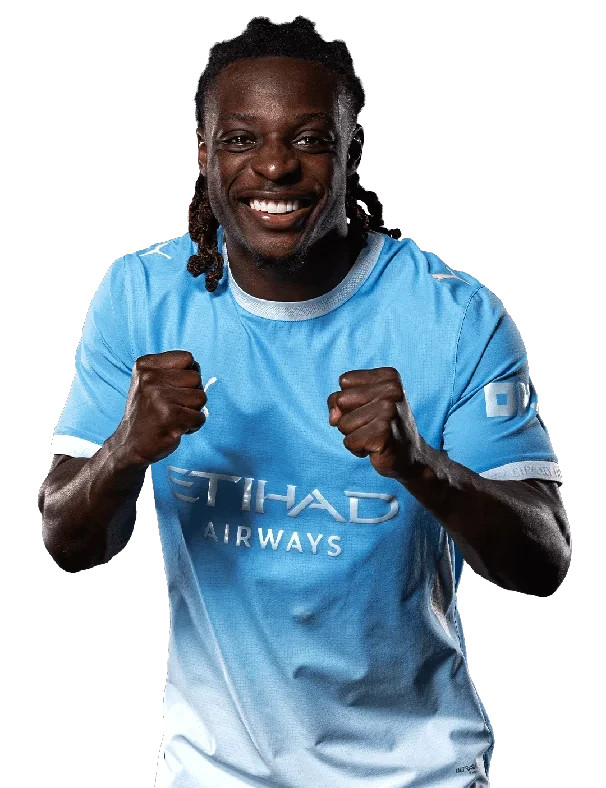 Chân dung chính diện Jérémy Doku trên hồ sơ Manchester City