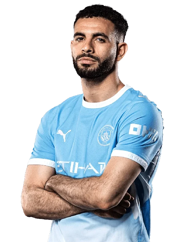 Chân dung chính diện Rayan Aït-Nouri trên hồ sơ Manchester City